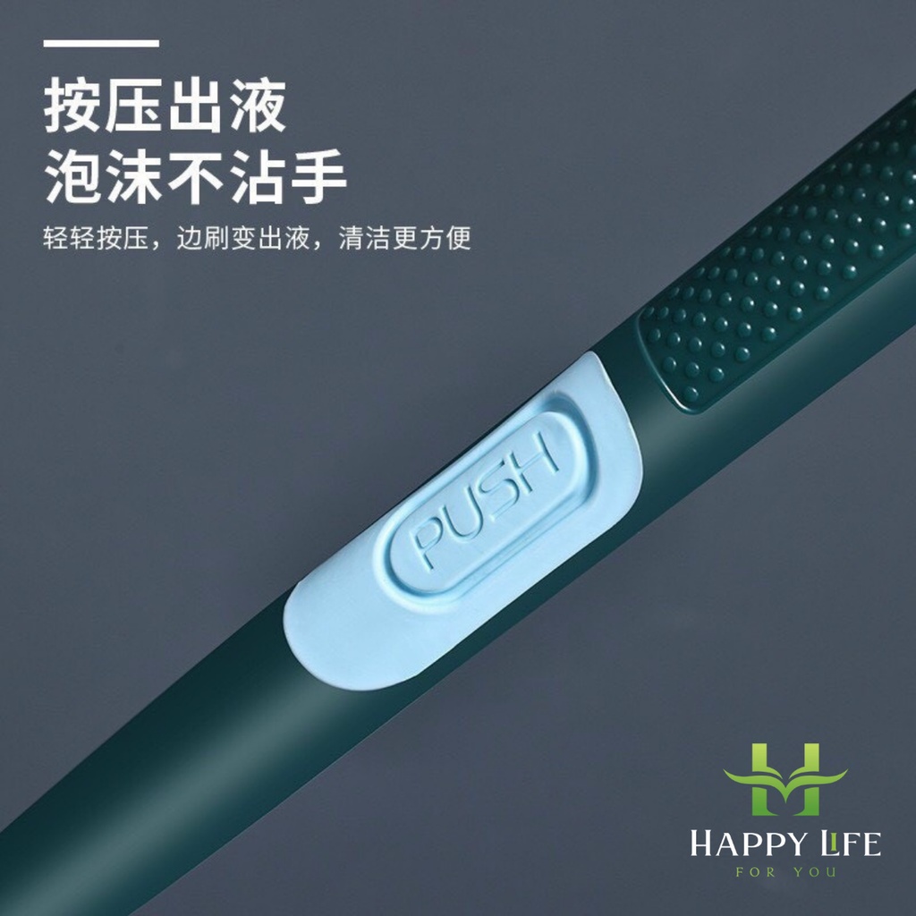 Cọ bồn cầu silicon, cọ toilet, cây chà toilet có bình chứa xà phòng INOCHI tiêu chuẩn Nhật Bản - Happy Life 4U