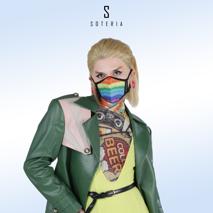 Khẩu trang tiêu chuẩn Quốc Tế SOTERIA Rainbow ST286 - Bộ lọc N95 BFE PFE 99 lọc đến 99% bụi mịn 0.1 micro-Size S,M,L
