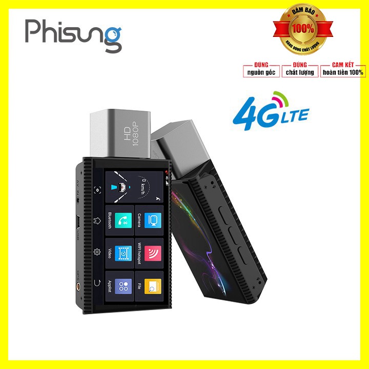 Camera hành trình thương hiệu Phisung K11 tích hợp 4G, Wifi, 3 inch, dẫn đường Navitel, Google map - Bảo hành 12 tháng