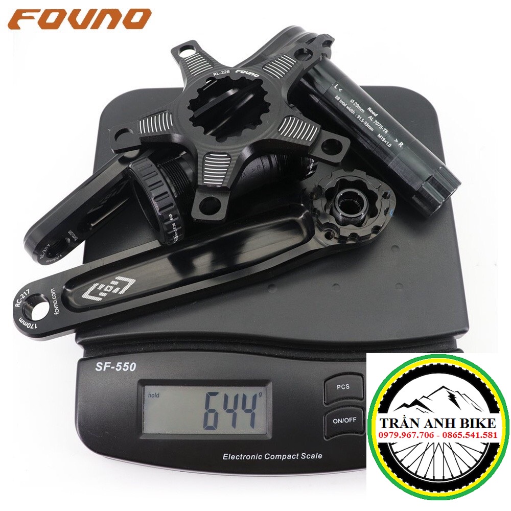 Đùi đĩa  rỗng xe đạp FOVNO THUNDER 34-50T / 36-52T / 39-53T