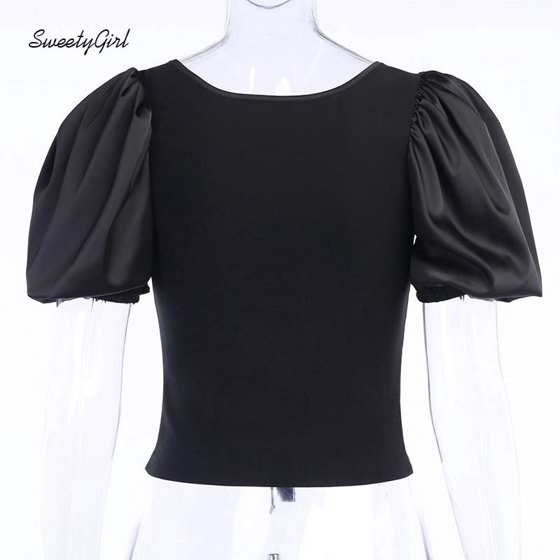 Áo Thun Nữ Tay Lửng Phối Ren Thời Trang 2020