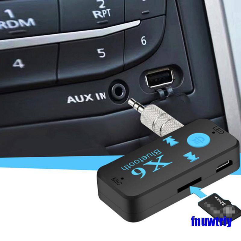 [COD]X6 Wireless Bluetooth Receiver 3.5mm Jack AUX Audio Stereo Music MIC Car Adapter