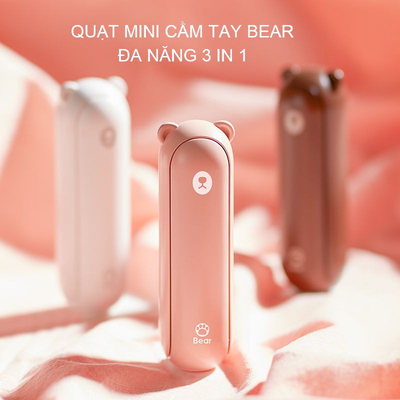 Quạt Cầm Tay Mini Đa Năng Kiêm Đèn Pin Và Sạc Dự Phòng Đa Năng F8c - Dung Lượng Pin 2000mAh