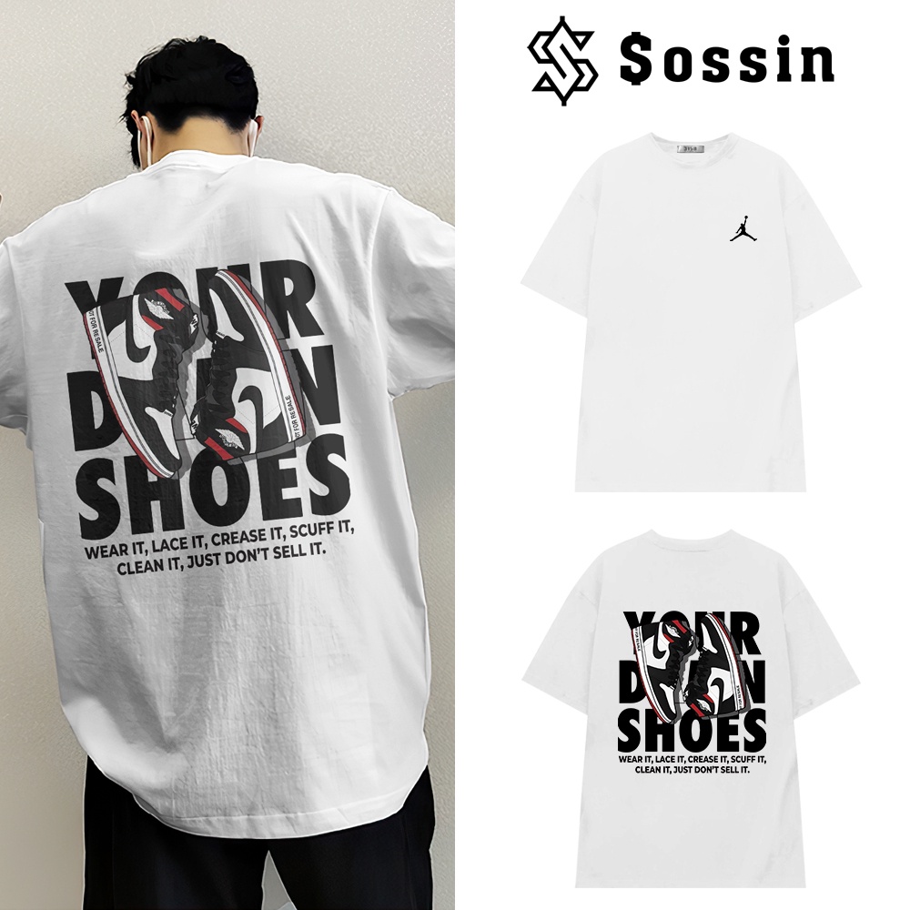 áo phông 3158 quảng châu Nike Jordan SS010, áo phông unisex form rộng in hình, Sossin Clothing