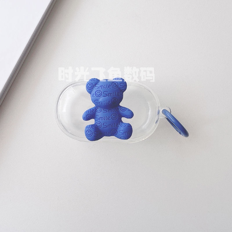 Vỏ Bảo Vệ Hộp Đựng Tai Nghe OPPO Enco Buds Trong Suốt Đính Nơ &amp; Gấu Dễ Thương