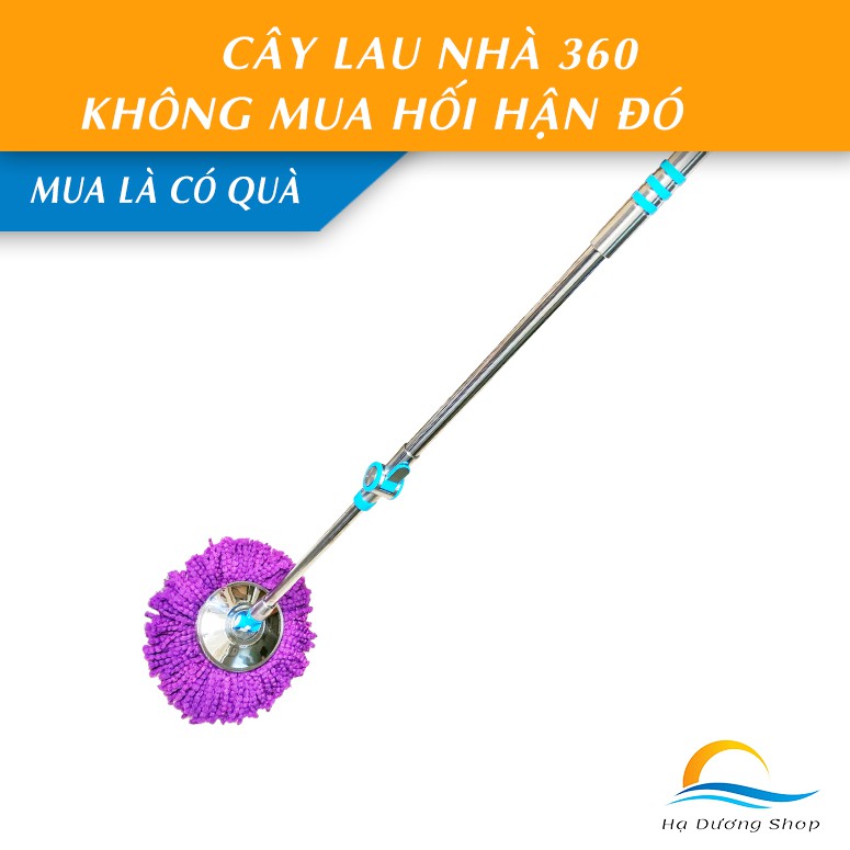 Cây lau nhà 360 độ Thái Lan dùng cho bộ lau nhà 360 inox hàng đẹp bền chắc chắn cao cấp  xanh HADU