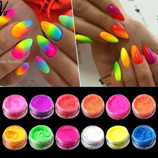 set màu bột neon trang trí móng