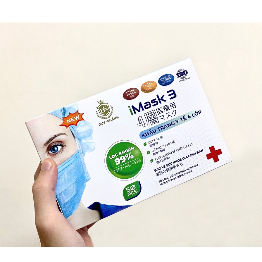 Khẩu Trang Y Tế 4 Lớp Tiêu Chuẩn iMask 3 Duy Khánh (1 Chiếc)