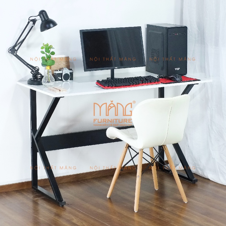 Bàn làm việc, bàn học, chân sắt chữ K dùng làm bàn văn phòng, học bài, để máy tính cho học sinh viên giá rẻ mẫu BLVK