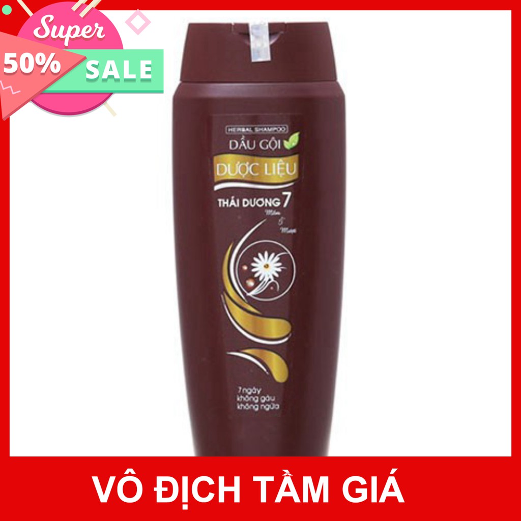 Dầu Gội Dược Liệu Thái Dương 7 (chai), giúp ngăn ngừa rụng tóc, 7 ngày không gầu, không ngứa, mang lại tóc suôn mượt