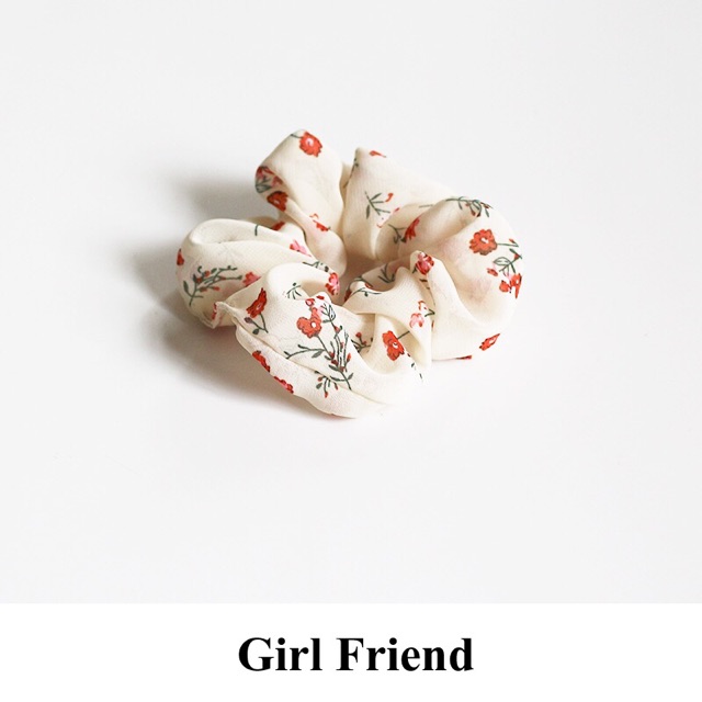 Scrunchies thiết kế_ dây buộc tóc tông đỏ đen huyền bí