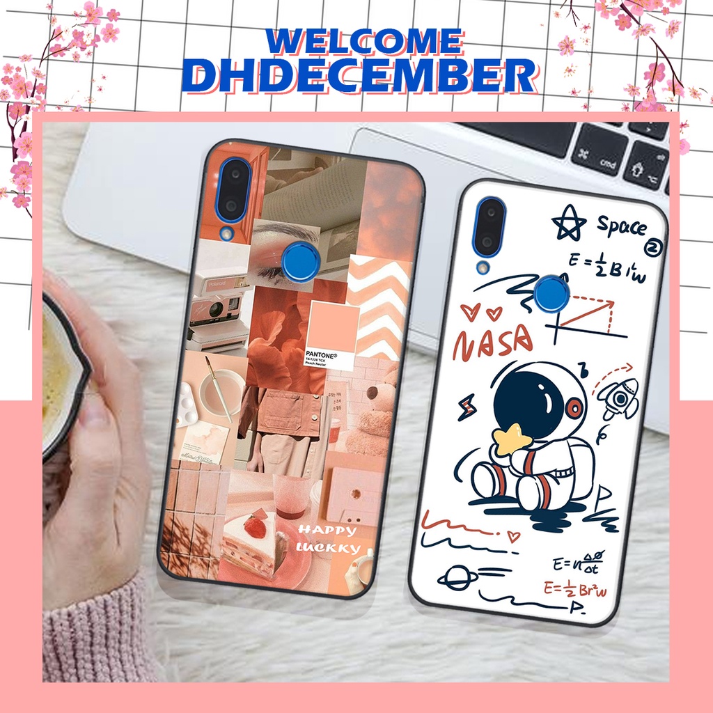 Ốp lưng Huawei NOVA 3i in hình nice ,good luck happy ốp xinh viền dẻo đẹp chất