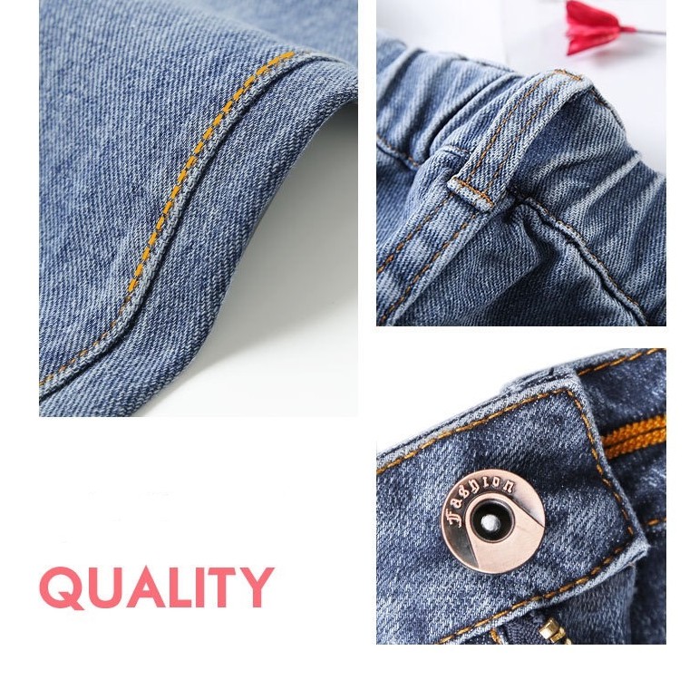 Quần Jean Baggy nữ cạp chun sau lưng thời trang cá tính - Hàng cao cấp | BigBuy360 - bigbuy360.vn