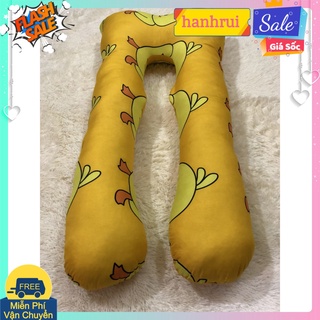 Gối ôm bà bầu,gối bầu chữ u,gối ôm bầu đa năng,gối ôm,vịt vàng