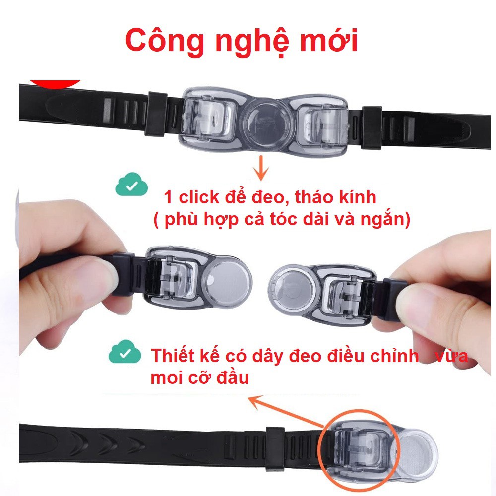 Kính bơi người lớn chính hãng Zata kèm mũ bơi Silicone, Bịt tai kẹp mũi mắt kính bơi nam nữ, cho bé trẻ em từ 6 tuổi KB1