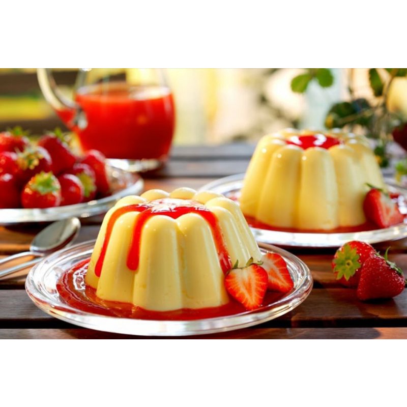 Set bột pudding 6 vị kèm công thức dễ làm (pudding trứng, socola, dâu, khoai môn, đào, matcha) - 100G/500G