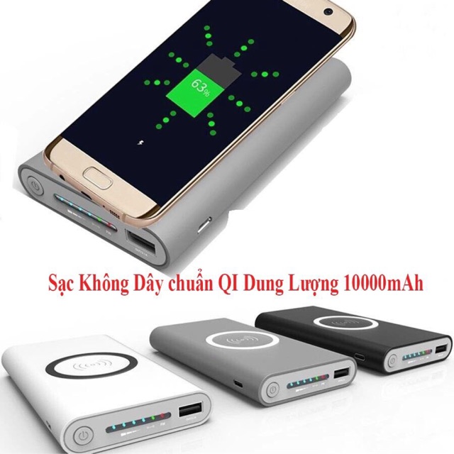Sạc dự phòng QI không dây 10.000mah