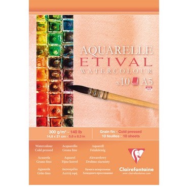 Sổ Giấy Vẽ Màu Nước Aquarelle Etival 300gsm (10 tờ/quyển)