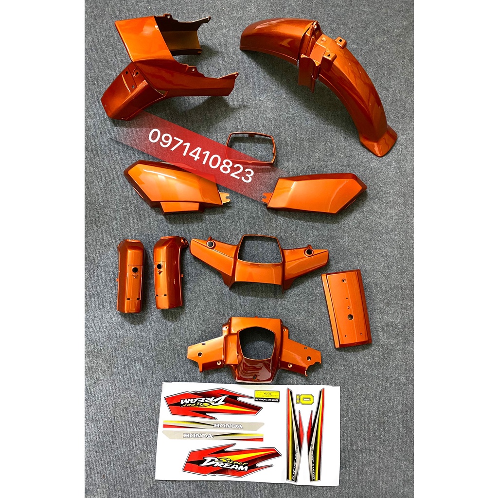Dàn áo - Bộ vỏ nhựa Dream ABS cao cấp, lắp cho các xe Honda Dream II Thái Việt, TQ )