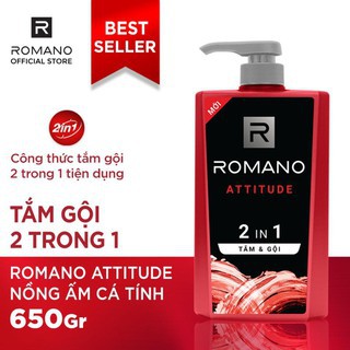 Tắm gội 2 trong 1 Romano Attitude hương nước hoa 650g