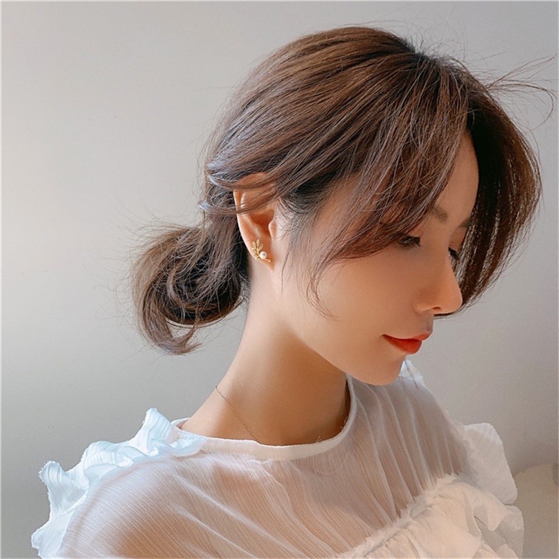 Khuyên Tai Đính Ngọc Trai Thời Trang Hàn Quốc