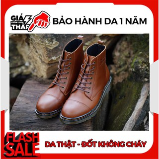 Giày da Dr Martens - 124N- mẫu giày da nâu cao cổ trẻ trung hàng chính hãng 100% - domanh98