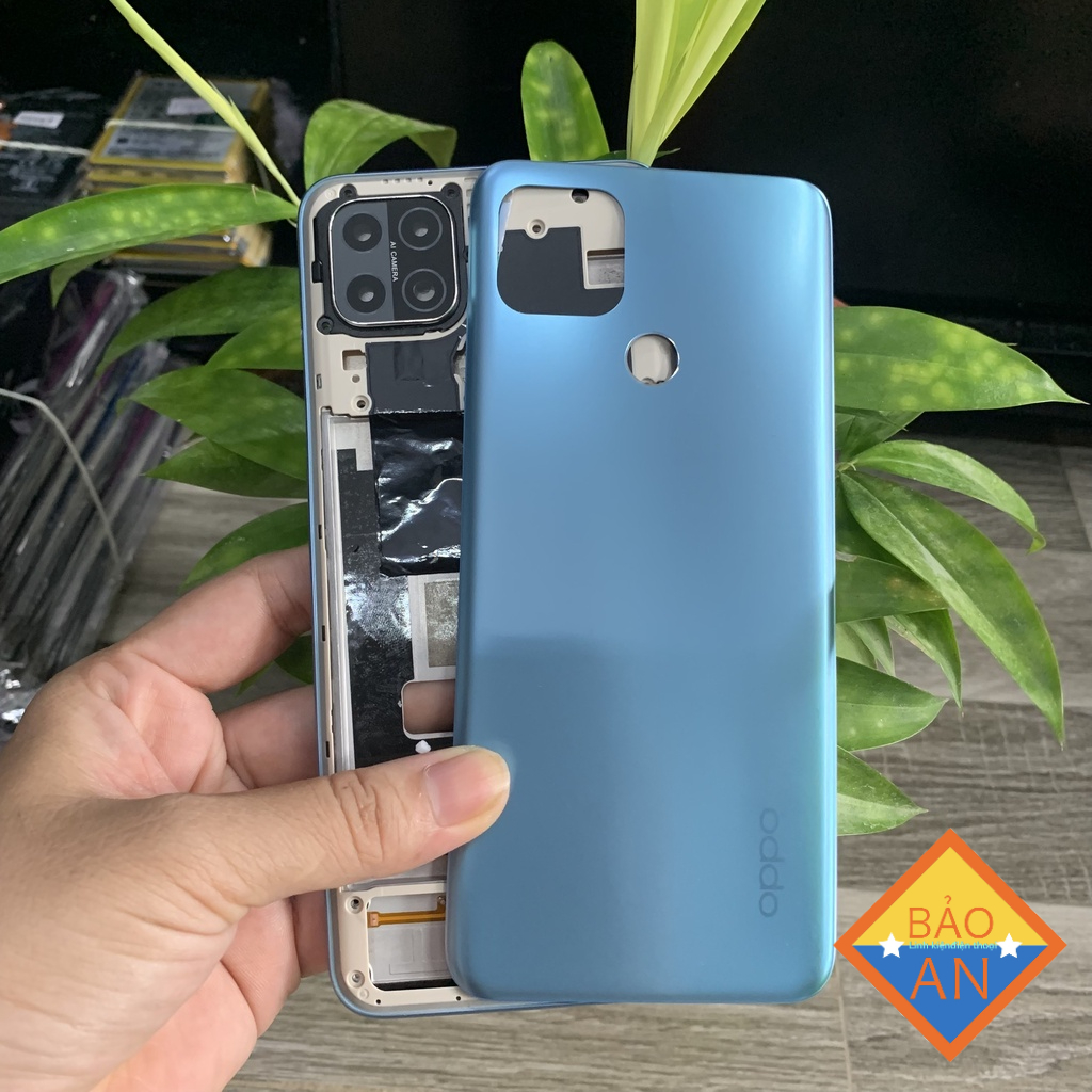 bộ vỏ oppo a15 / a15s (gồm kính cam.lưng ,xương .nút tăng giảm âm lương,nút nguồn)