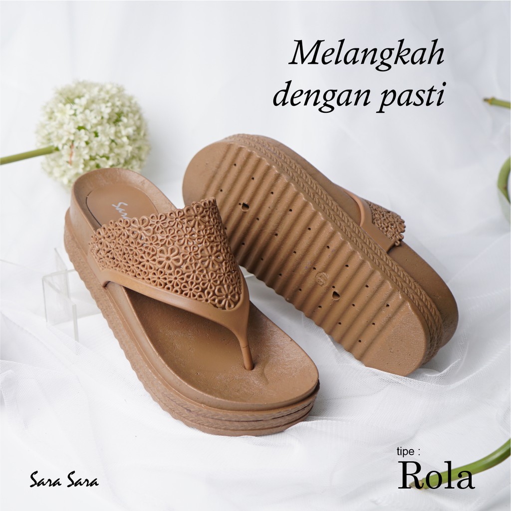 Giày Sandal Nhựa Sara jelly Cho Nữ Rola Giày Sandal Jenly Cân Bằng Nhập Khẩu Mới Nhất Cho Nữ