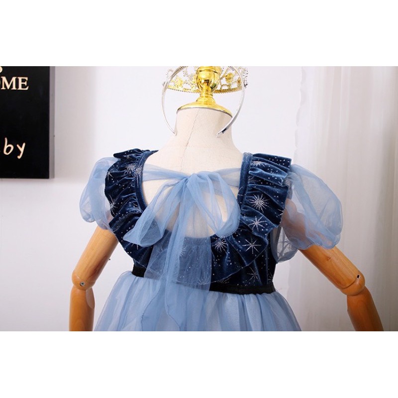 Váy voan bông tuyết chất nhung