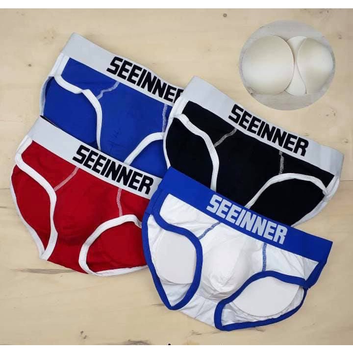 Quần độn mông và CU nam 2in1 quần lót sịp độn Dáng tam giác - hàng chính hãng SEEINNER - Sịp lót tam giác độn mông và cu