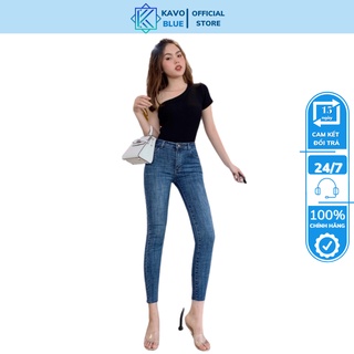 Quần Jeans Nữ KAVO BLUE Dáng Ôm Tôn Dáng QB05