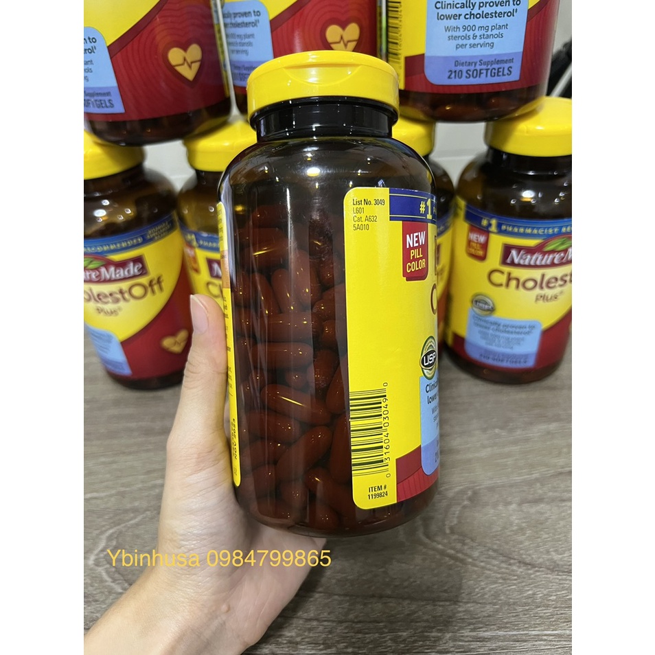 Viên uống giảm Cholesterol Nature Made CholestOff Plus 210 viên của Mỹ