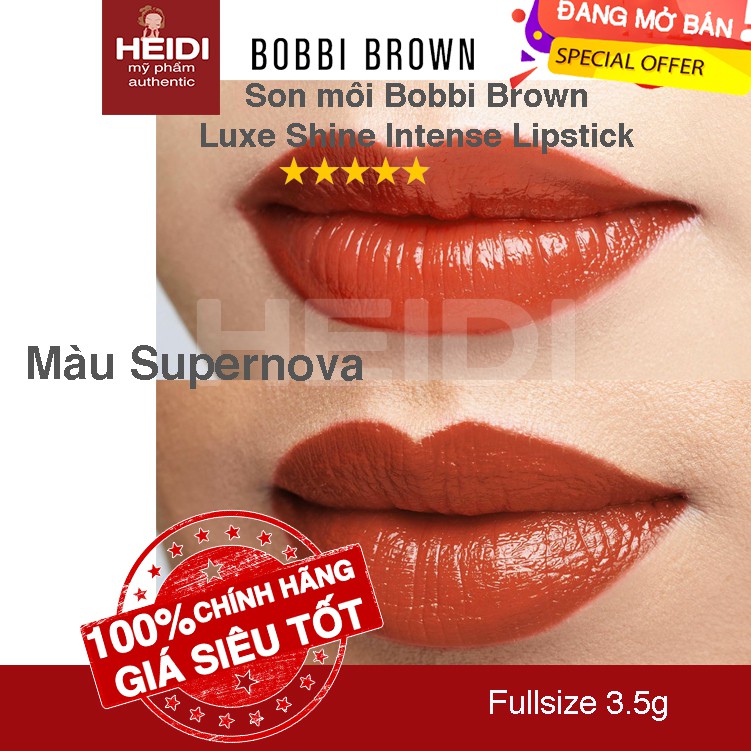 Son Bobbi Brown Luxe Shine Intense Lipstick 3.4g chính hãng_Màu Supernova