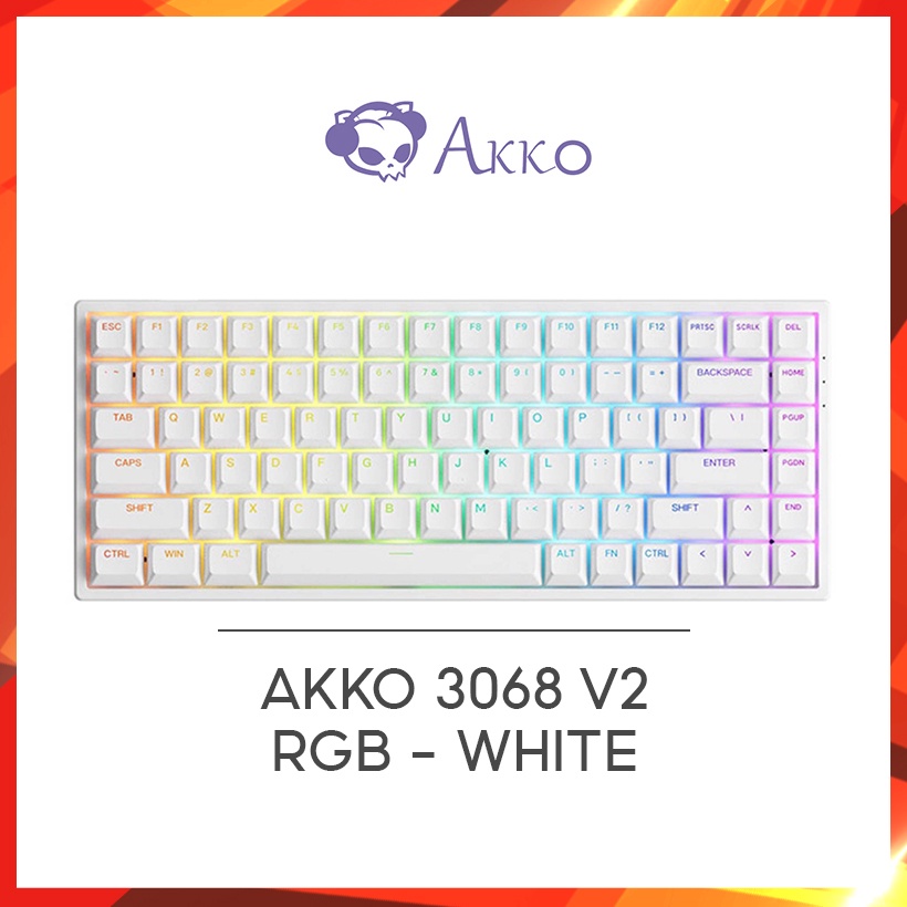 Bàn phím cơ AKKO 3068 v2 RGB – White