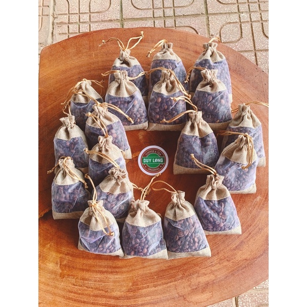 Túi thơm đựng hạt cafe treo xe, phòng, khử mùi hiệu quả.