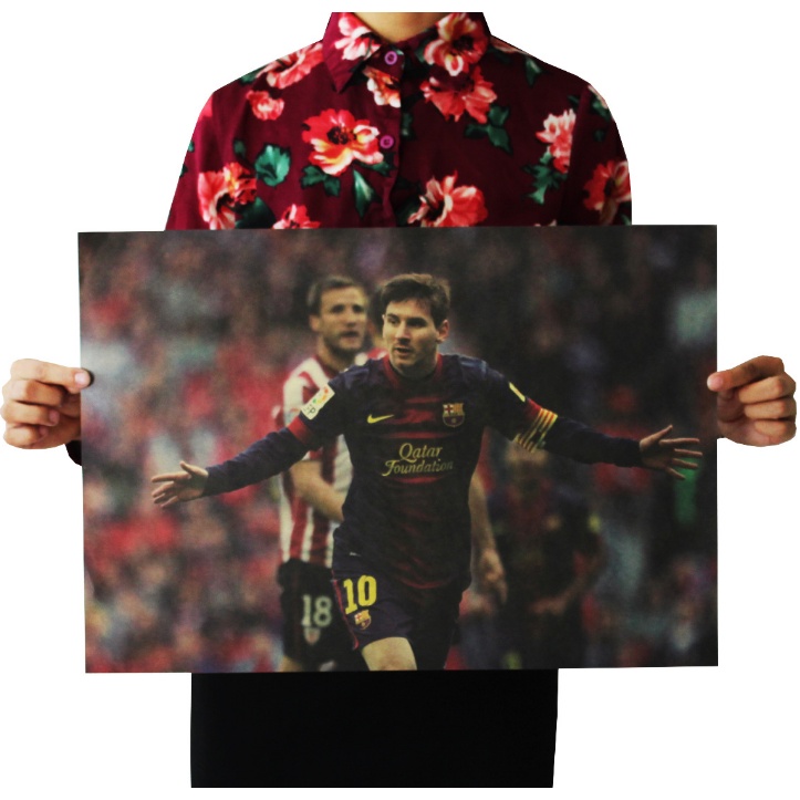 Tranh treo tường trang trí hình nhân vật Ronaldo Messi Neymar Kaka