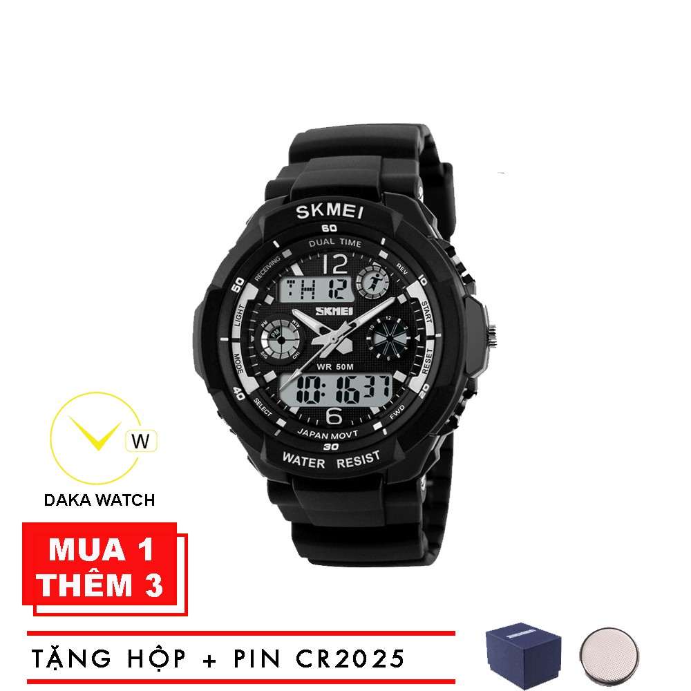 Đồng Hồ Đôi Skmei 0931-1060 Điện Tử Thể Thao Chính Hãng (Có 4 Màu Cá Tính)