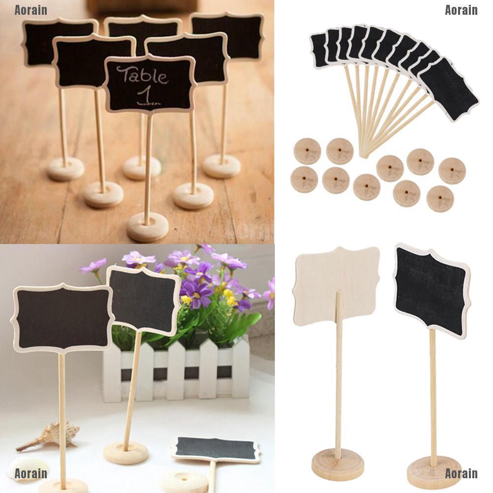 1pc Chalkboard Chalkboard Rectangular Angled Wedding Table Number Sign