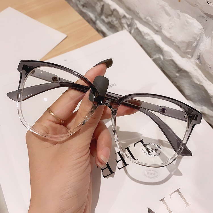 Kính cận VIENDO tròng đổi màu chống ánh sáng xanh phong cách Hàn Quốc cho nam nữ có cắt theo yêu cầu(có thể cắt cận thị ống kính)