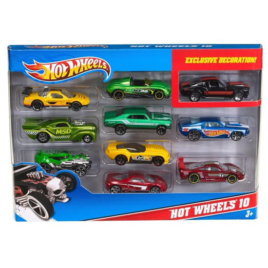 Bộ 10 xe đua mô hình Hotwheel bằng Kim Loại - Đồ chơi xe đua SIÊU BỀN cho bé