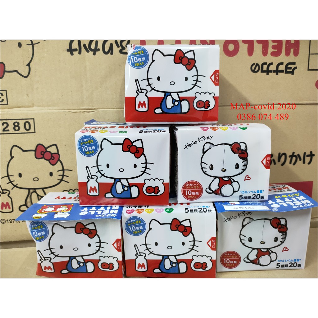 Gia vị rắc cơm Hello Kitty nội địa Nhật 48g (date 2022)