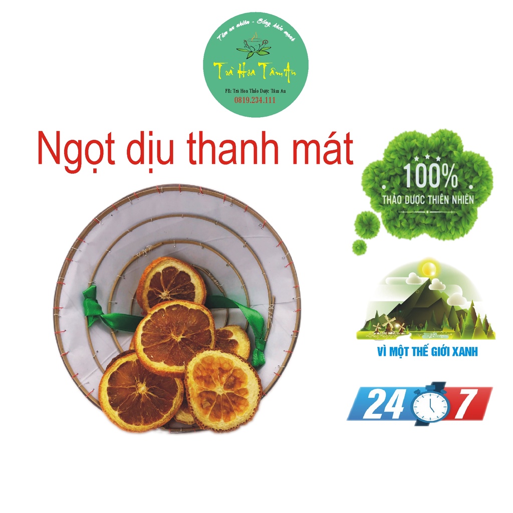 Cam sấy tự nhiên - Dùng pha trà giải khát, đồ uống - túi zít 100g