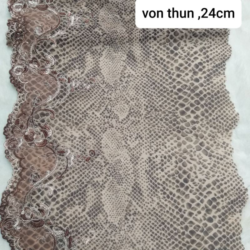 Von thun thêu chân , size 24 cm(1m/12k)