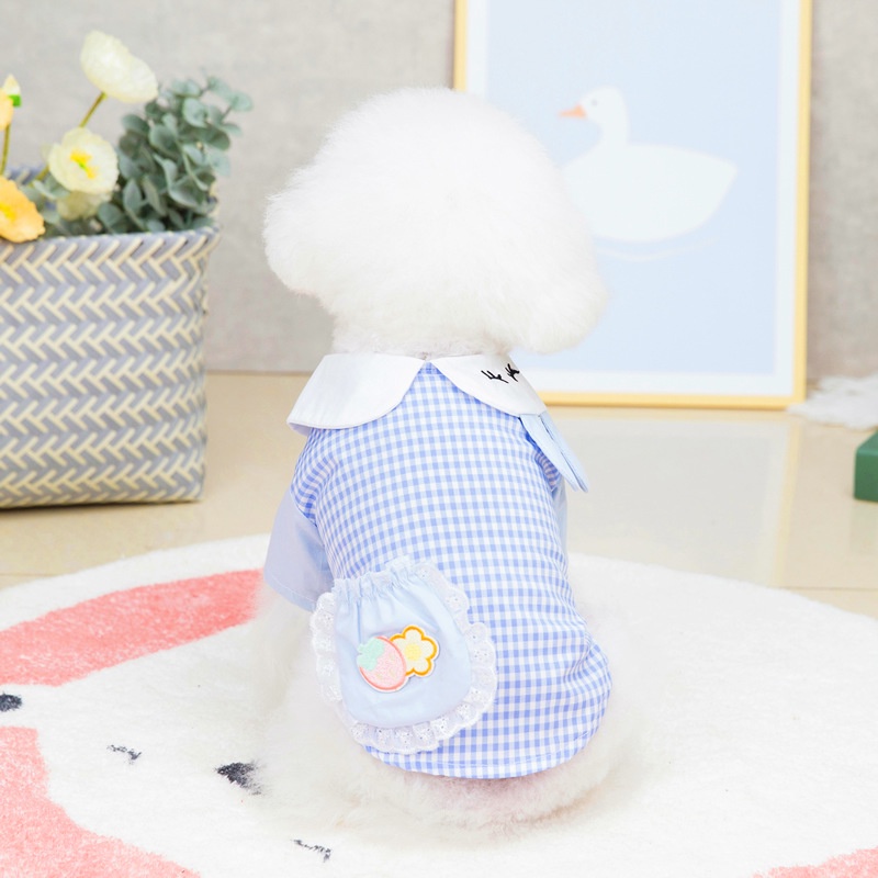 váy đầm sơ mi hình thỏ lông mi cong cho chó mèo