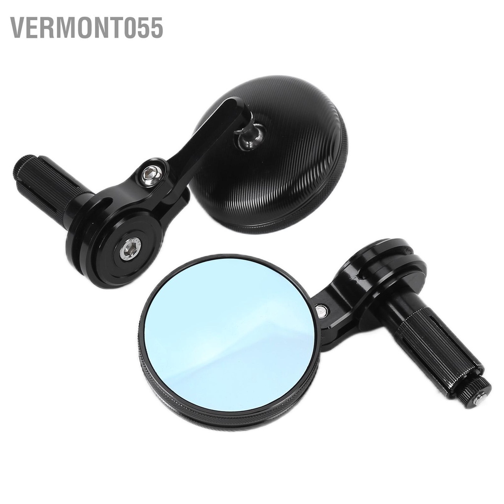 Có thể bán buôn Cặp gương chiếu hậu xe máy Tròn Retro 22mm Trục vít Phù hợp cho đạp đường phố Chopper Cruiser Vermont055 Hàng giao ngay