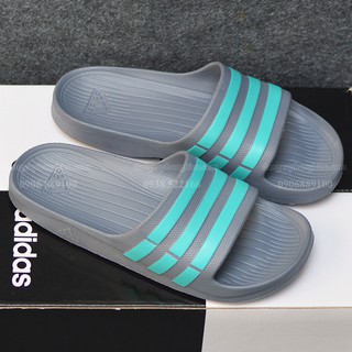 DÉP ADIDAS DURAMO CHÍNH HÃNG MÀU XÁM SỌC XANH NGỌC