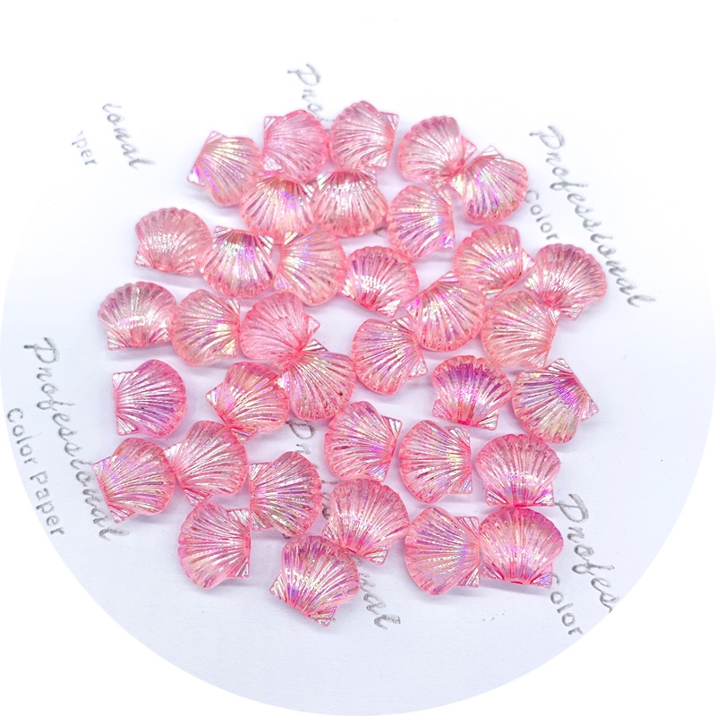 Bộ 50 Vỏ Sò Acrylic AB 12mm Nhiều Màu Làm Đồ Trang Sức Tiện Dụng
