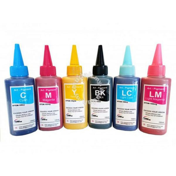 Bộ mực Pigment UV 6 màu cho máy in phun màu Epson