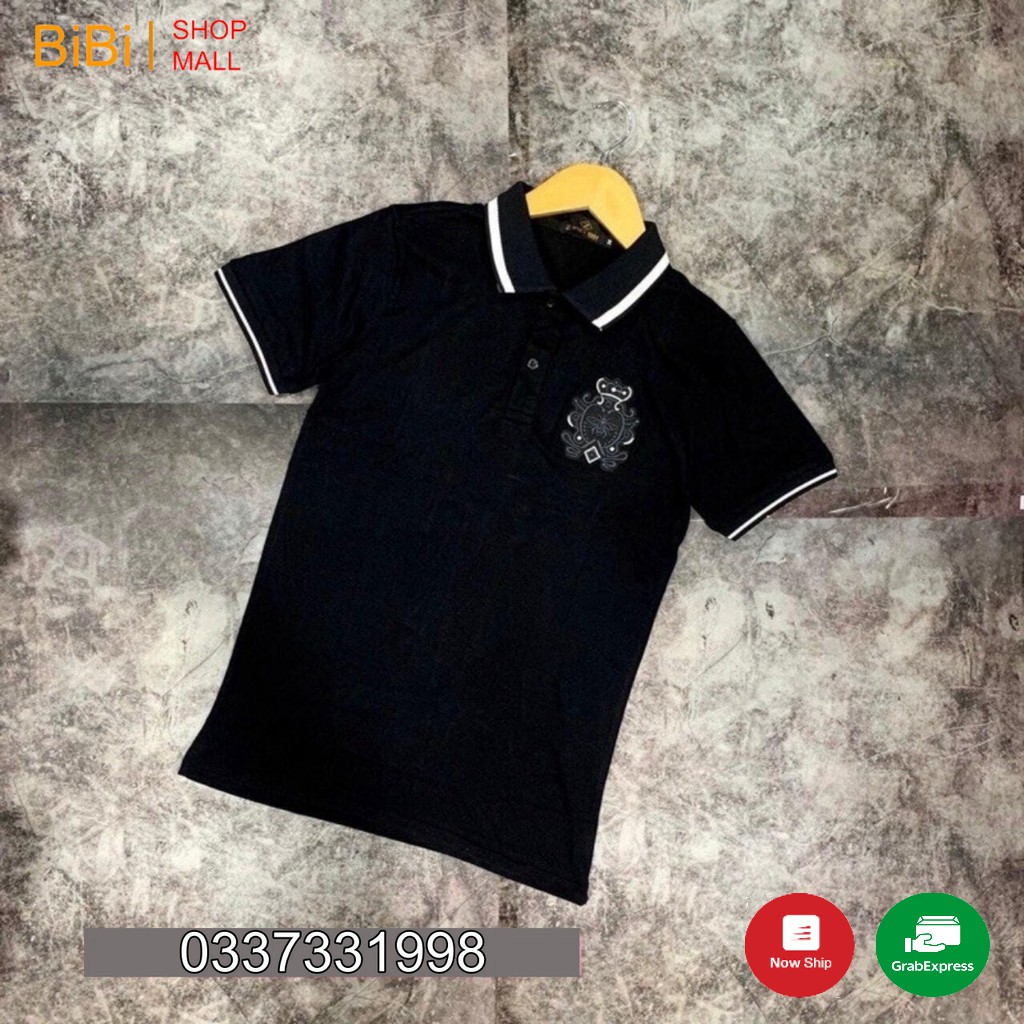 Áo Thun Nam Cổ Bẻ Thêu Logo Vương Miện Ong Cao Cấp BB12 -