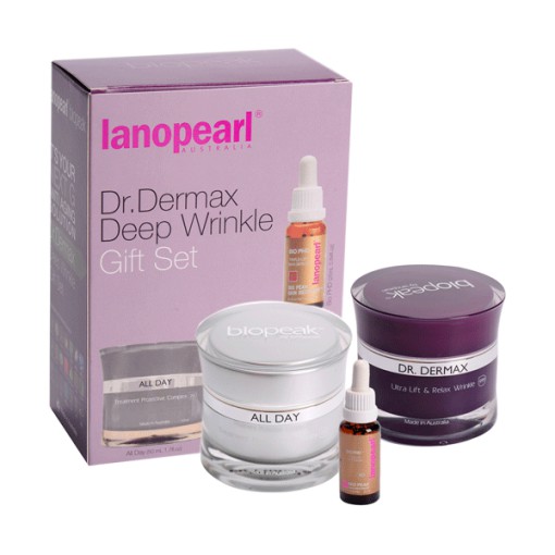 Bộ 3 sản phẩm ngăn ngừa, chống lão hóa chuyên sâu Lanopearl Dr.Dermax Deep Wrinkle Gift Set 125ml LB61